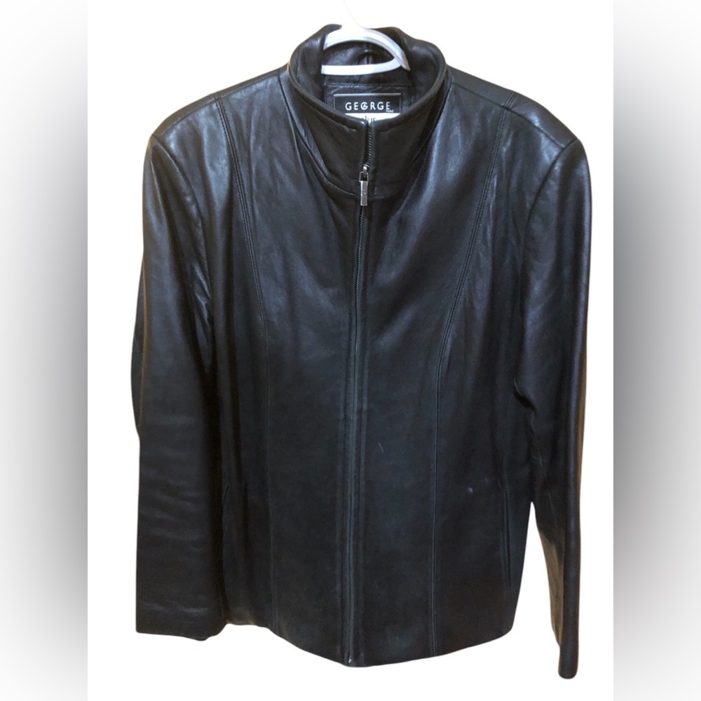 George Plus Black Leather Jacket Women’s 1X
